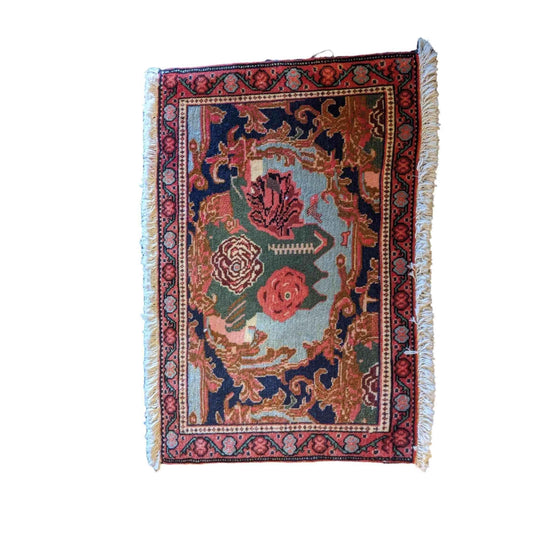80 x 50 cm Persian Seana Traditional Red Small Rug - Rugmaster