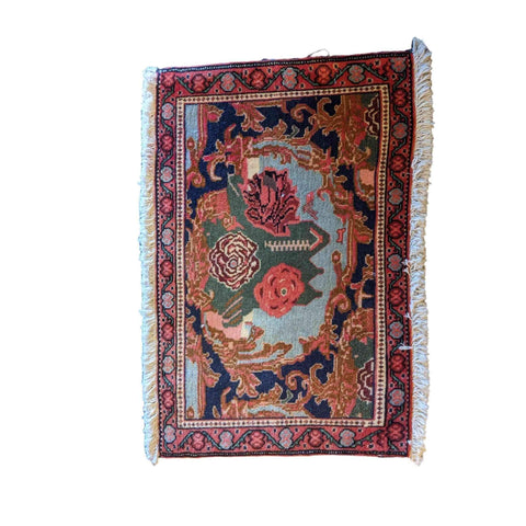 80 x 50 cm Persian Seana Traditional Red Small Rug - Rugoutlet