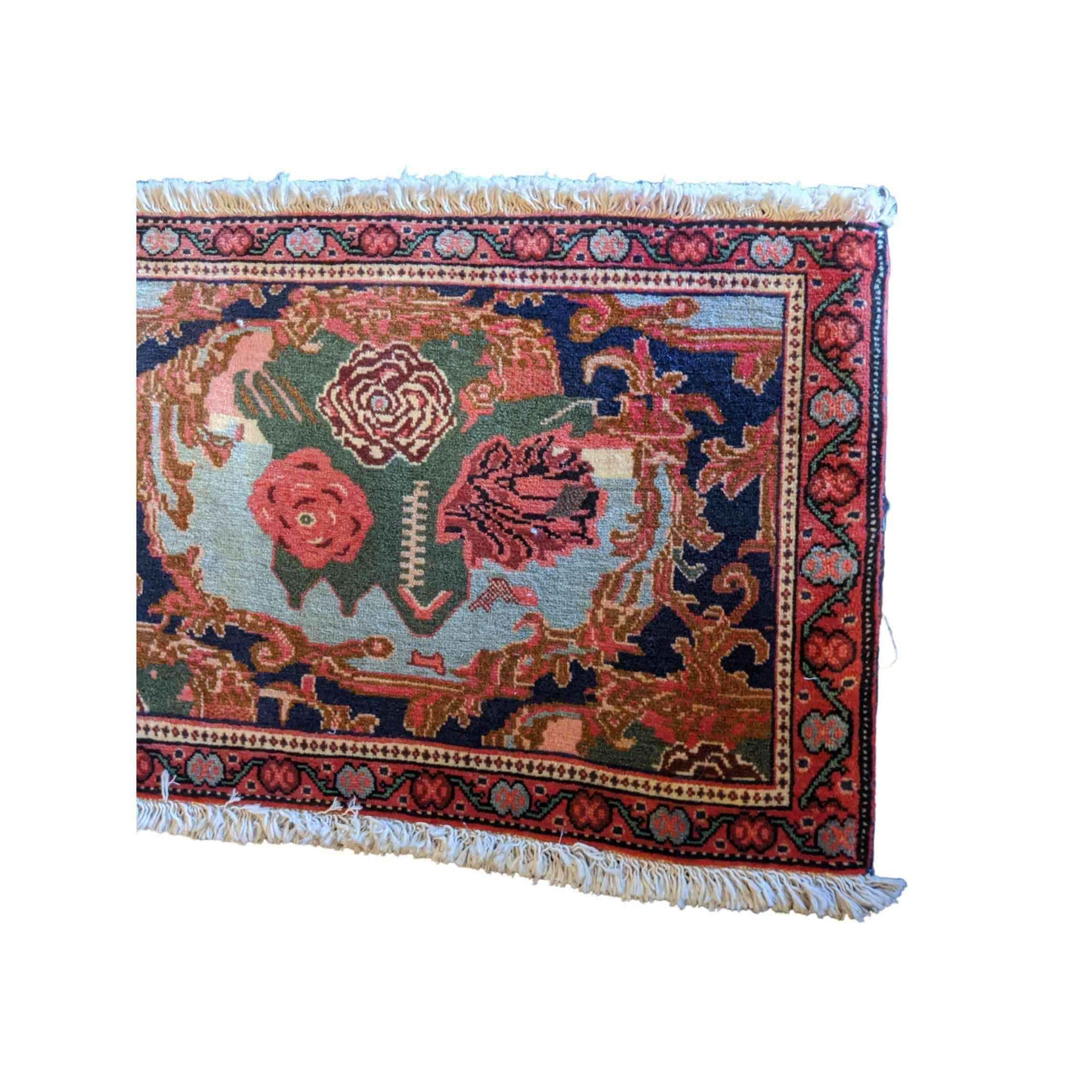 80 x 50 cm Persian Seana Traditional Red Small Rug - Rugmaster