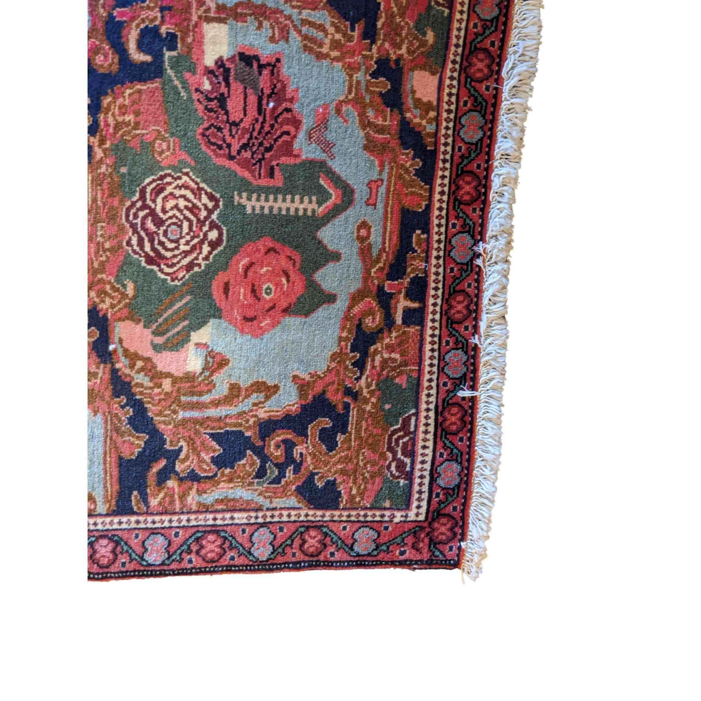 80 x 50 cm Persian Seana Traditional Red Small Rug - Rugmaster