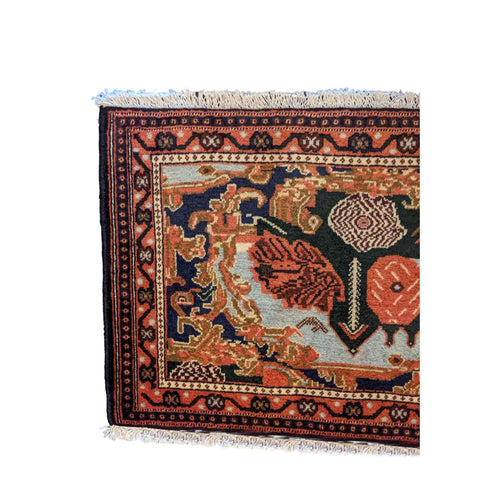 80 x 52 cm Persian Senneh Traditional Red Small Rug - Rugmaster