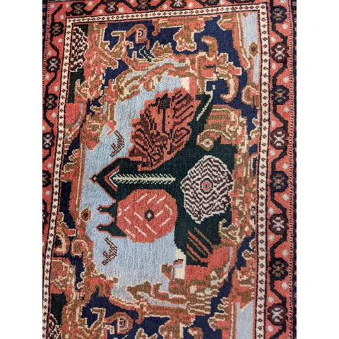 80 x 52 cm Persian Senneh Traditional Red Small Rug - Rugmaster