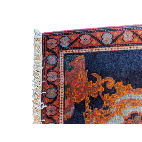 80 x 60 cm Senneh Traditional Orange Small Rug - Rugoutlet