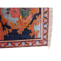 80 x 60 cm Senneh Traditional Orange Small Rug - Rugmaster