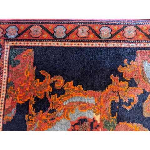 80 x 60 cm Senneh Traditional Orange Small Rug - Rugoutlet
