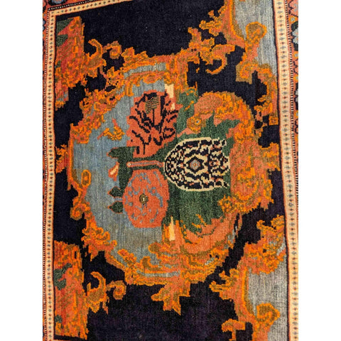 80 x 60 cm Senneh Traditional Orange Small Rug - Rugmaster