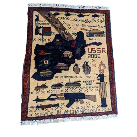 80 x 60 cm war Tribal Yellow Small Rug - Rugoutlet