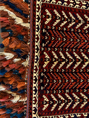 Hachlu Handmade Antique Saddle Bag Rug (Pair)