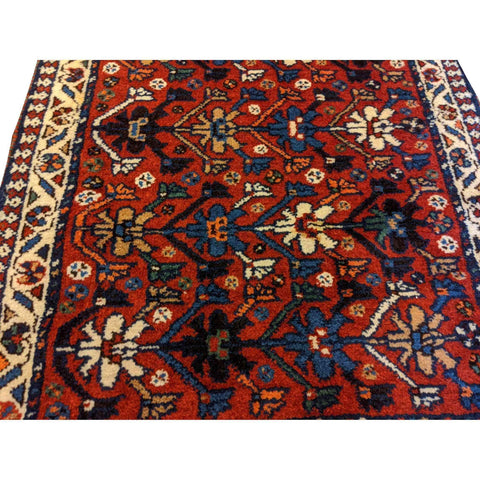 82 x 57 cm Yalameh Tribal Red Small Rug - Rugmaster
