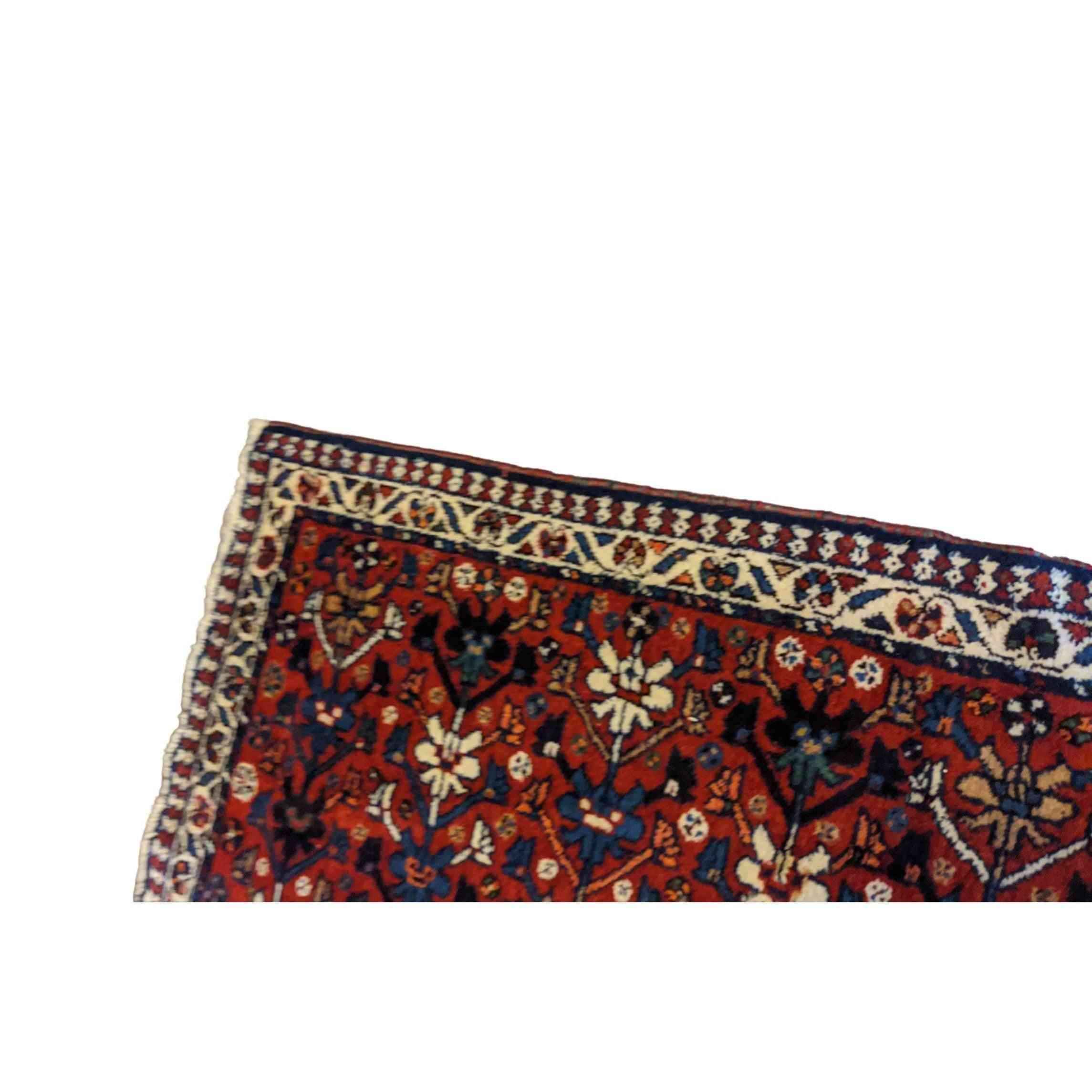 82 x 57 cm Yalameh Tribal Red Small Rug - Rugoutlet