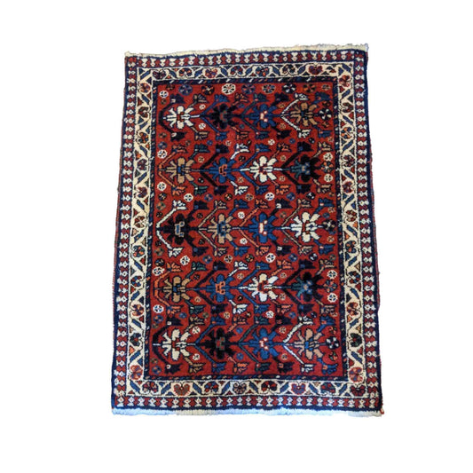 82 x 57 cm Yalameh Tribal Red Small Rug - Rugmaster