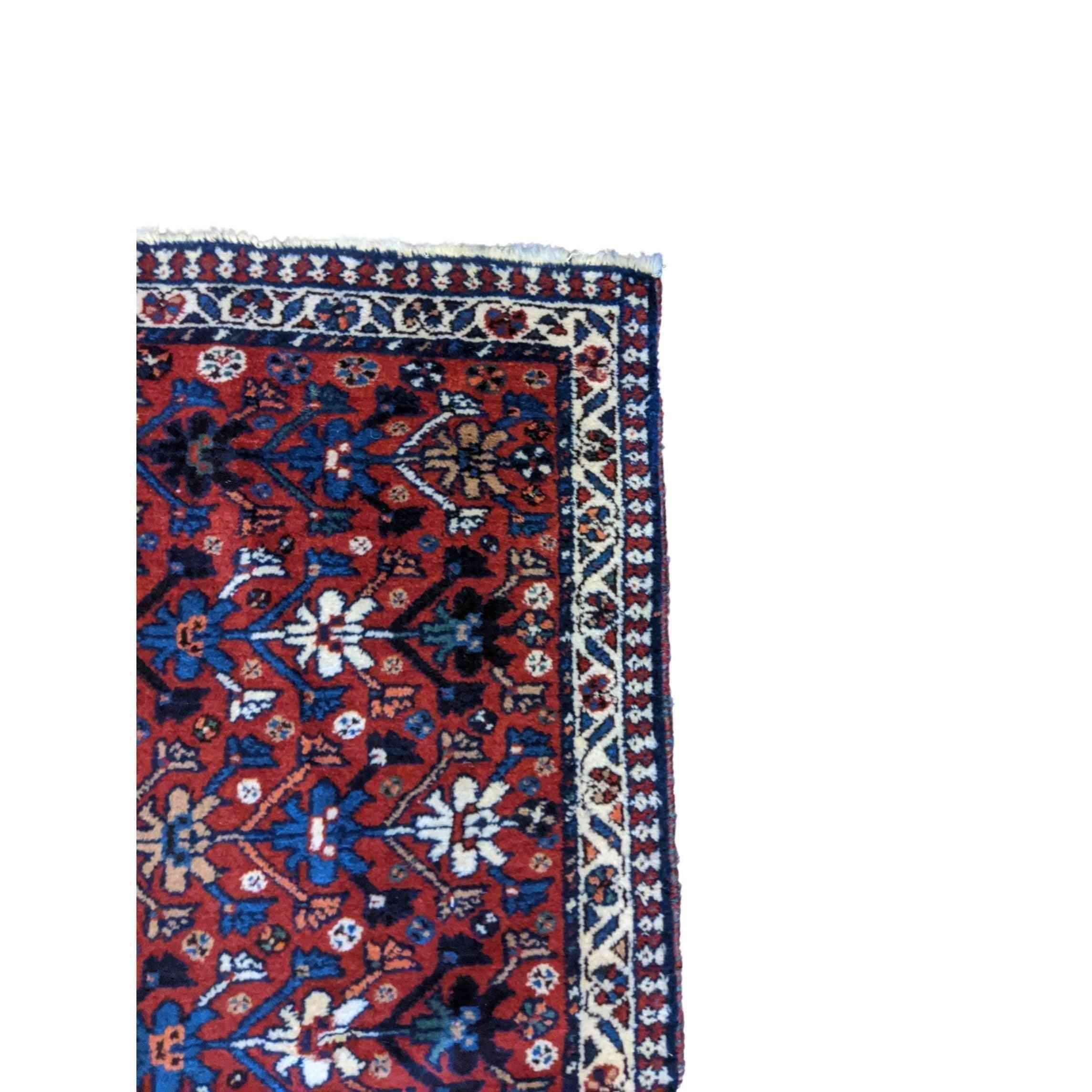 82 x 57 cm Yalameh Tribal Red Small Rug - Rugoutlet