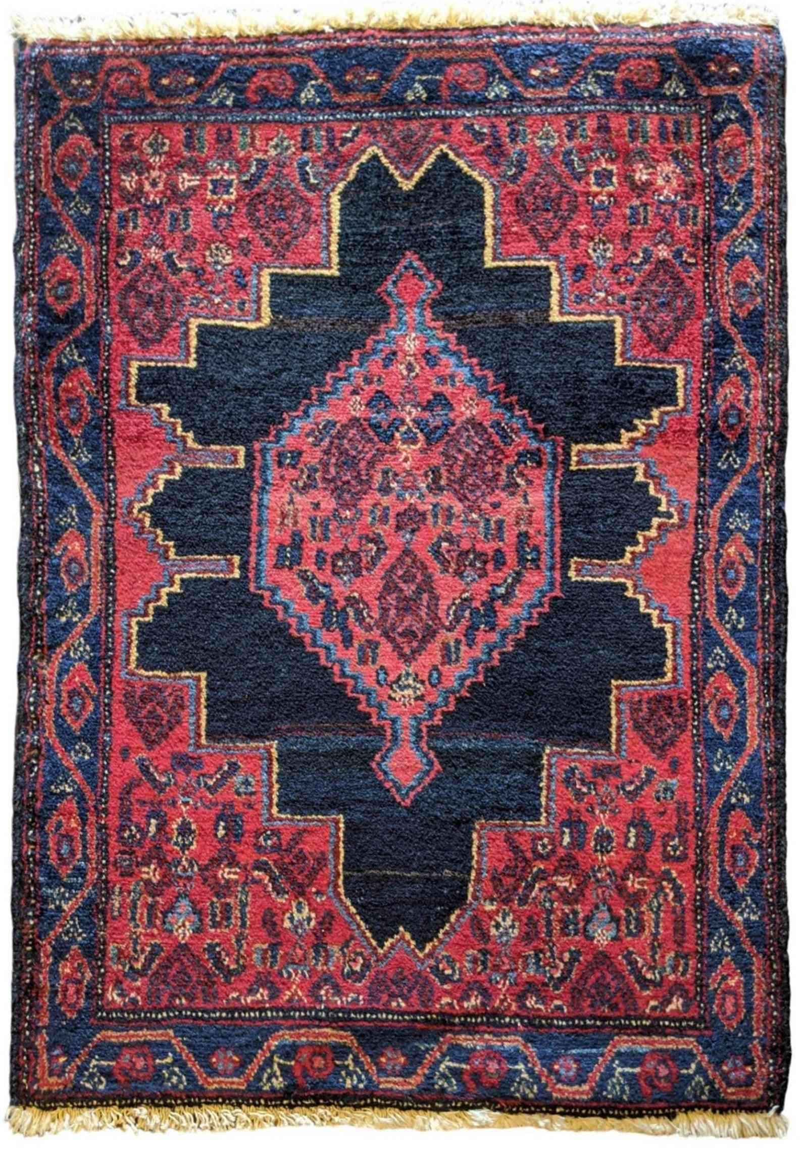 82 x 64 cm Persian Senneh Red Small Rug - Rugmaster