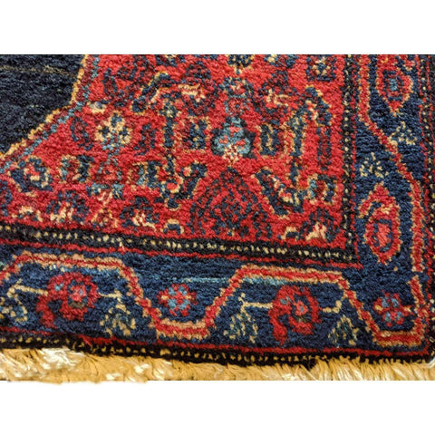 82 x 64 cm Persian Senneh Modern Red Small Rug - Rugmaster