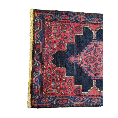82 x 64 cm Persian Senneh Modern Red Small Rug - Rugmaster