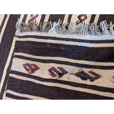 84 x 70 cm Baluch Sumak Tribal White Small Rug - Rugmaster