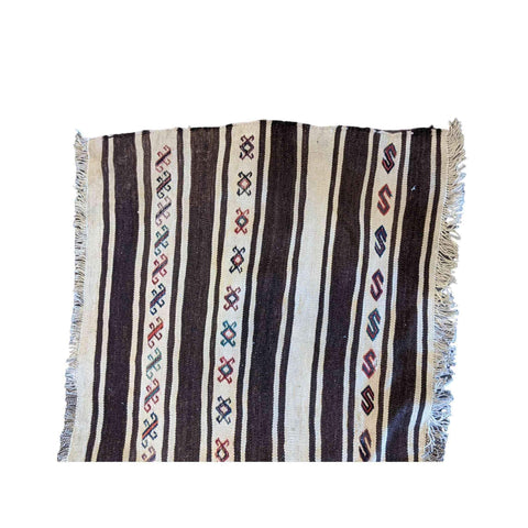 84 x 70 cm Baluch Sumak Tribal White Small Rug - Rugmaster