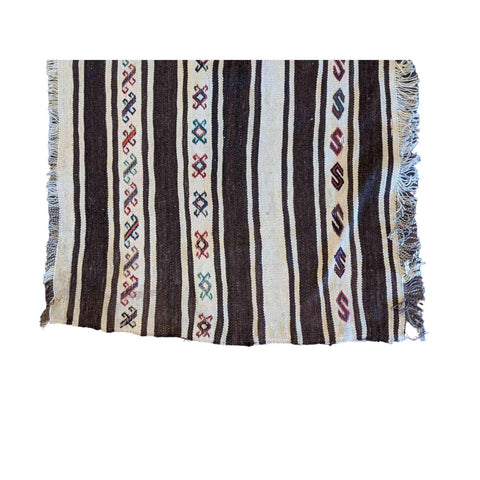 84 x 70 cm Baluch Sumak Tribal White Small Rug - Rugmaster