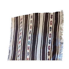 84 x 70 cm Baluch Sumak Tribal White Small Rug - Rugmaster