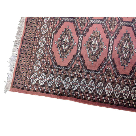 85 x 125 cm Pakistan Bokhara Geometric Red Rug - Rugmaster