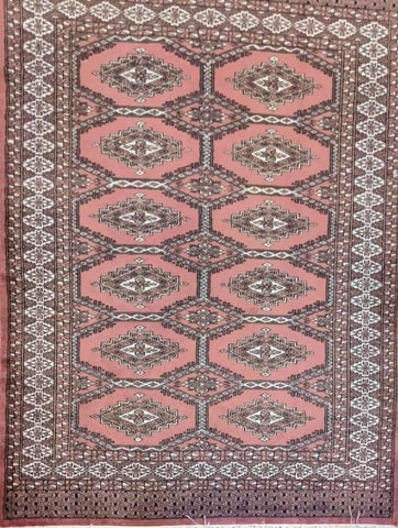 85 x 125 cm Pakistan Bokhara Geometric Red Rug - Rugmaster
