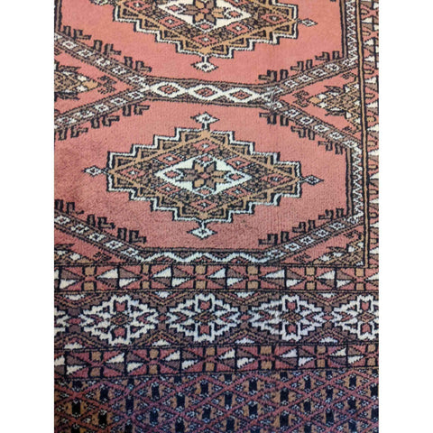 85 x 125 cm Pakistan Bokhara Geometric Red Rug - Rugmaster