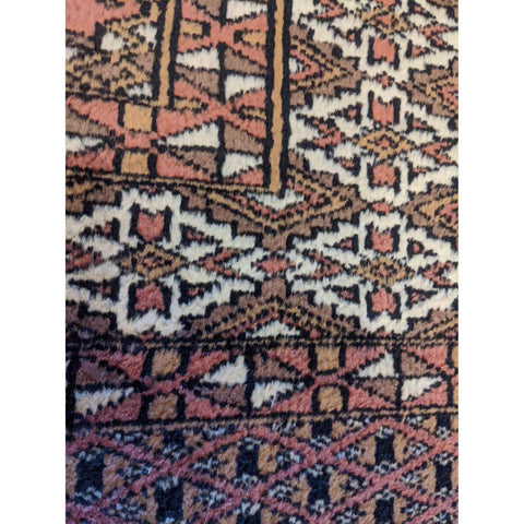 85 x 125 cm Pakistan Bokhara Geometric Red Rug - Rugmaster