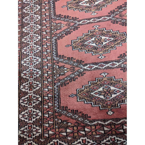 85 x 125 cm Pakistan Bokhara Geometric Red Rug - Rugmaster