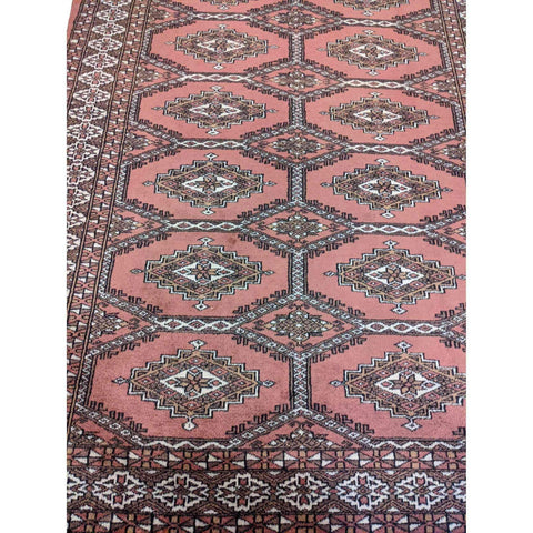 85 x 125 cm Pakistan Bokhara Geometric Red Rug - Rugmaster