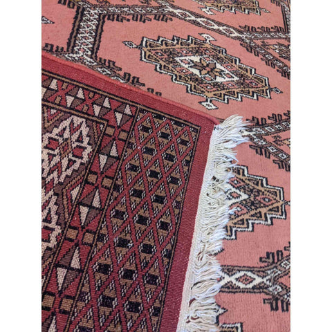 85 x 125 cm Pakistan Bokhara Geometric Red Rug - Rugmaster