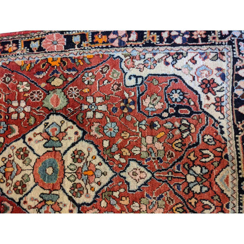 85 x 63 cm Old Persian Saruq Traditional Red Small Rug - Rugoutlet