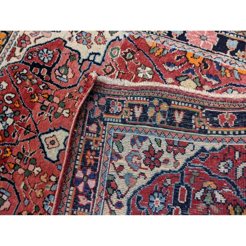 85 x 63 cm Old Persian Saruq Traditional Red Small Rug - Rugoutlet