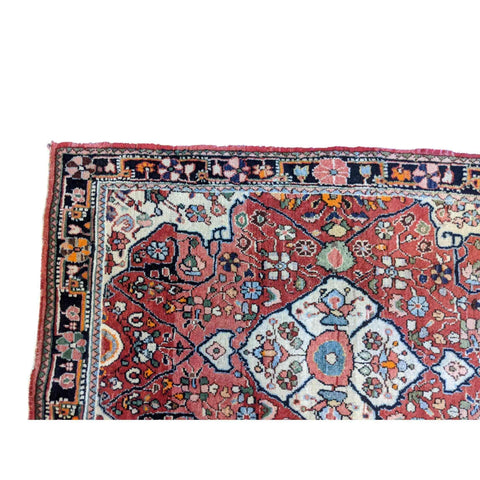 85 x 63 cm Old Persian Saruq Traditional Red Small Rug - Rugoutlet