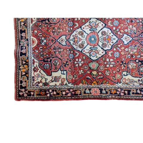 85 x 63 cm Old Persian Saruq Traditional Red Small Rug - Rugoutlet