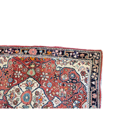 85 x 63 cm Old Persian Saruq Traditional Red Small Rug - Rugoutlet