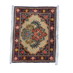 85 x 67 cm Persian kashan Traditional Magenta Small Rug - Rugmaster