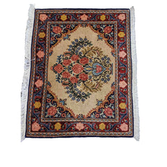 85 x 67 cm Persian kashan Traditional Magenta Small Rug - Rugoutlet