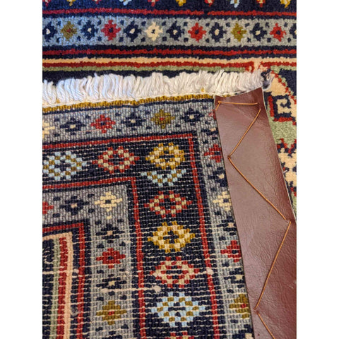 87 x 63 cm Persian Baluch Traditional Blue Small Rug - Rugoutlet