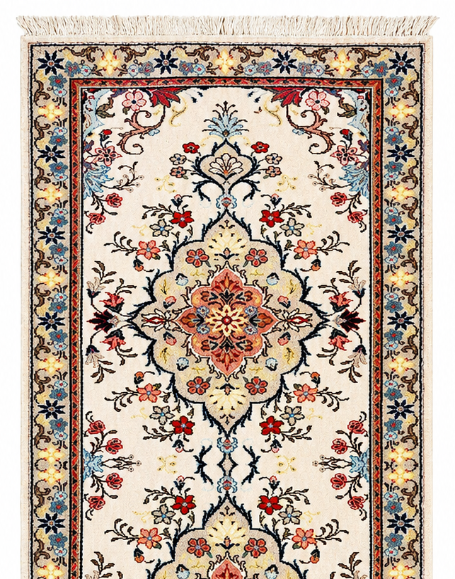 Persian Nain Floral Runner Rug 290 x 72 cm (9.51 x 2.36 ft)