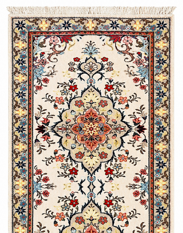 Persian Nain Floral Runner Rug 290 x 72 cm (9.51 x 2.36 ft)