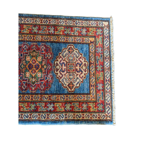 89 x 61 cm Kazak Blue Small Rug - Rugoutlet