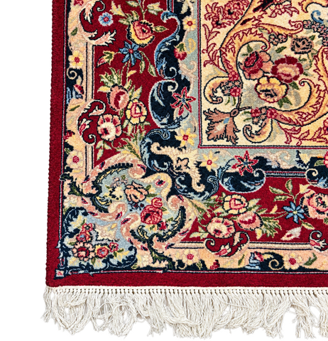 Handmade Indo-Sarouk Wool Persian Style Rug - 284 × 186 cm