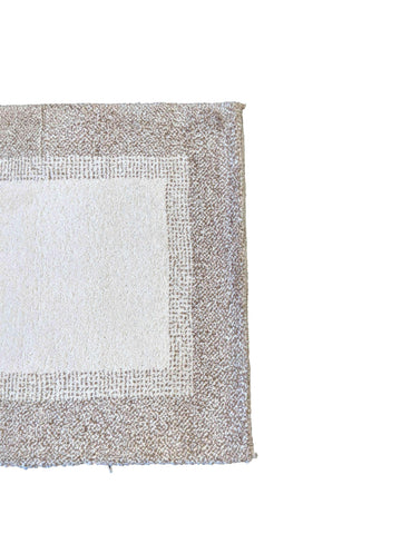 90 x 150 cm White Grey Handmade Natural Dye Small Rug - Rugoutlet