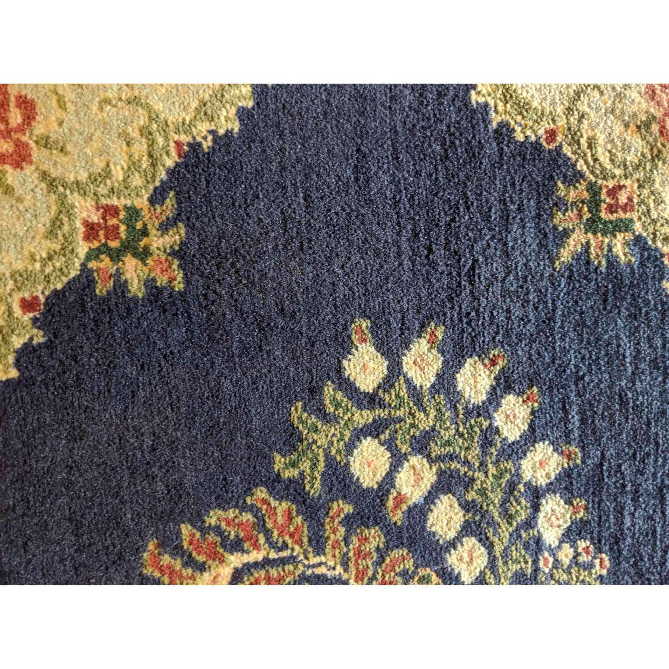 90 x 60 cm kashan Traditional Blue Rug - Rugmaster