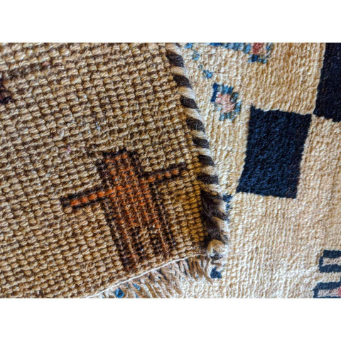 90 x 60 cm Persian Gabbeh Tribal White Rug - Rugoutlet