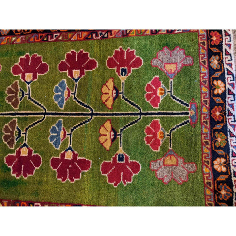 90 x 60 cm yalameh Tribal Green Rug - Rugoutlet
