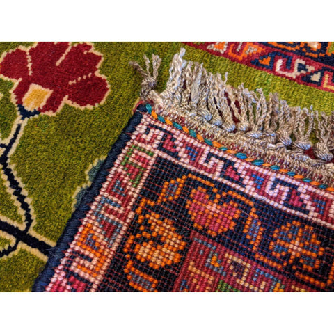 90 x 60 cm yalameh Tribal Green Rug - Rugoutlet