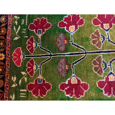 90 x 60 cm yalameh Tribal Green Rug - Rugoutlet