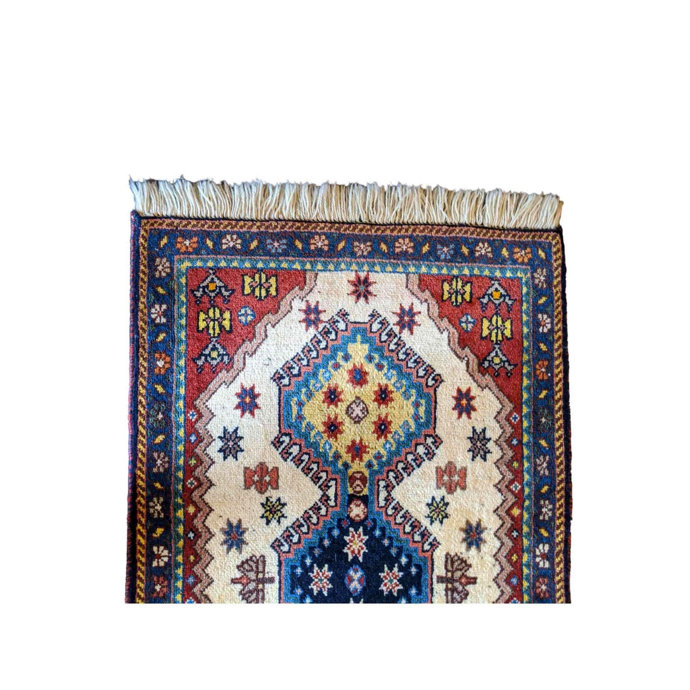 90 x 60 cm Yalameh Tribal Red Rug - Rugoutlet