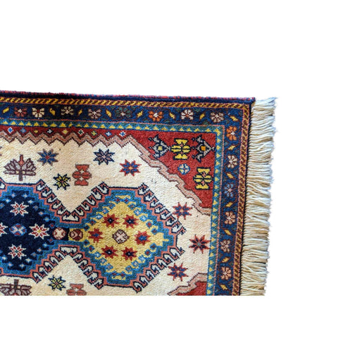 90 x 60 cm Yalameh Tribal Red Rug - Rugoutlet